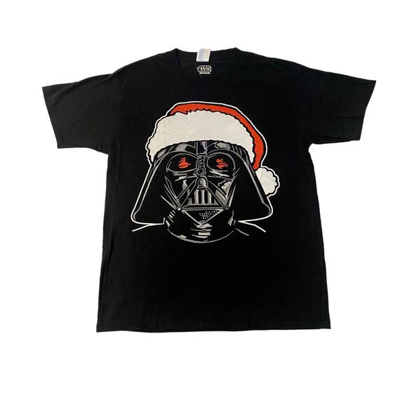 Darth Vader Star Wars Christmas Graphic T-Shirt. Large. 100% Cotton. - Picture 1 of 6